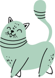 Green cat decoration