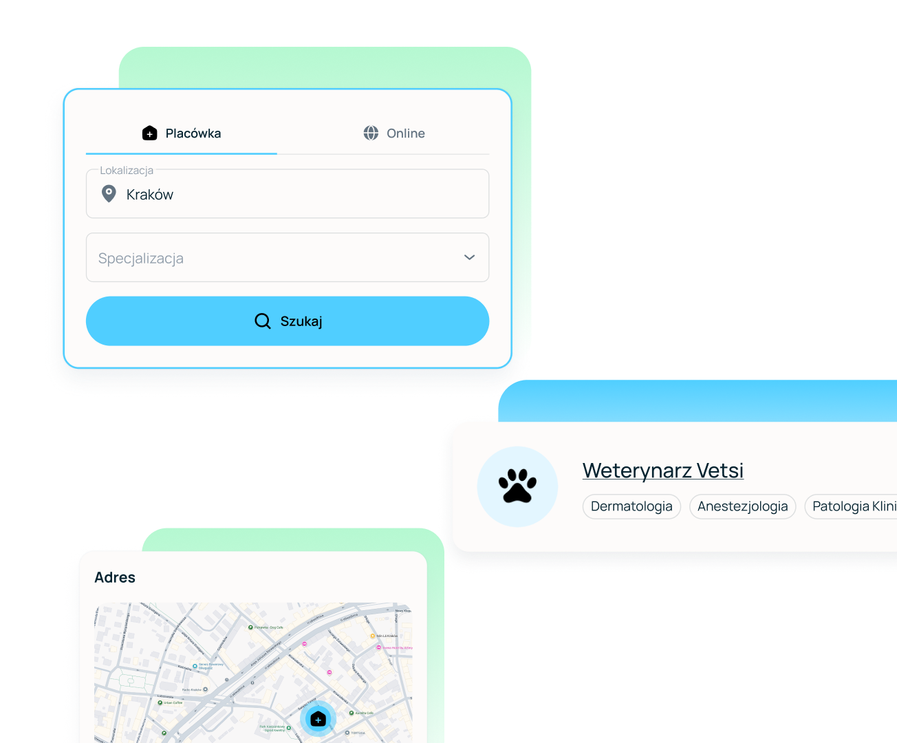 Find facility illustration
